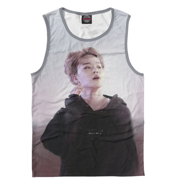 Майка для мальчика с изображением BTS Jimin цвета Белый
