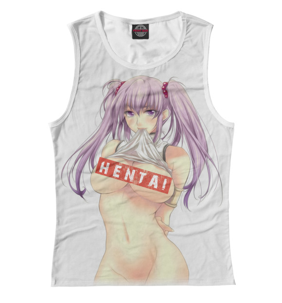 Женская майка с изображением Hentai цвета Белый