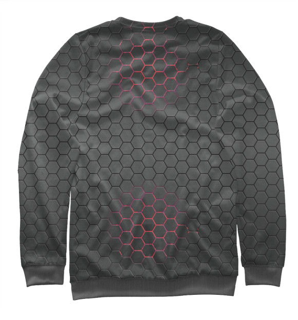 Свитшот для девочек с изображением Red Honeycomb цвета Белый