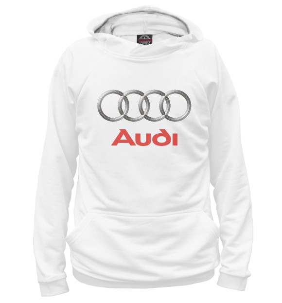 Женское худи с изображением Audi цвета Белый