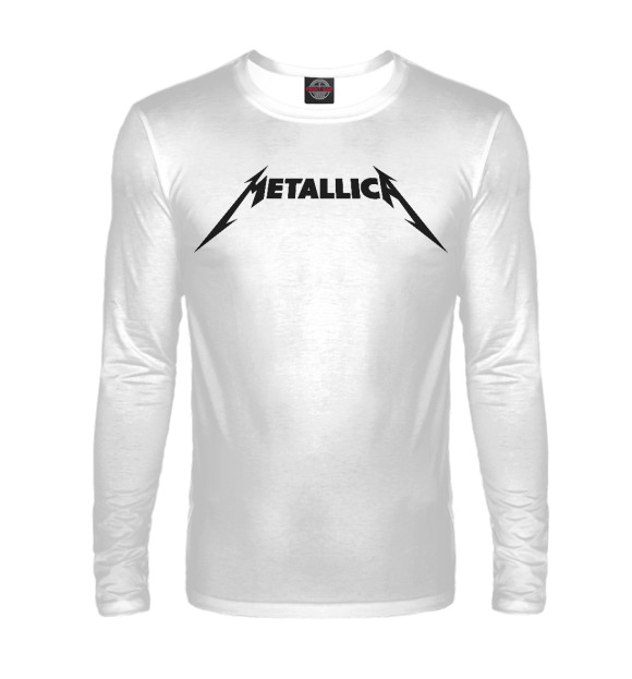 Мужской лонгслив с изображением Metallica цвета Белый