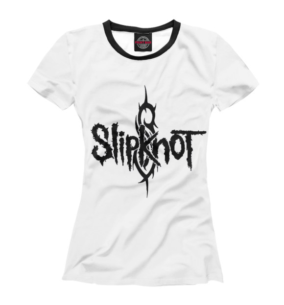 Футболка для девочек с изображением Slipknot цвета Белый