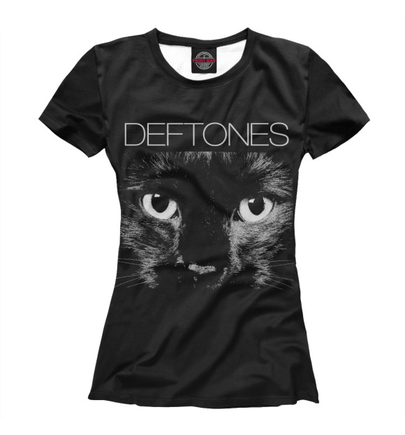 Женская футболка с изображением Deftones цвета Белый