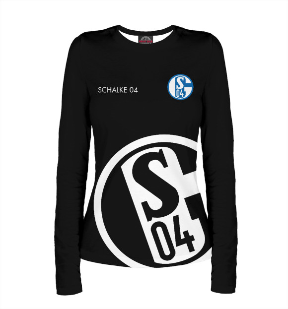 Женский лонгслив с изображением Schalke 04 цвета Белый