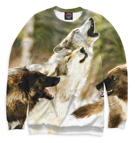 

Свитшоты Print Bar, Белый, Волки