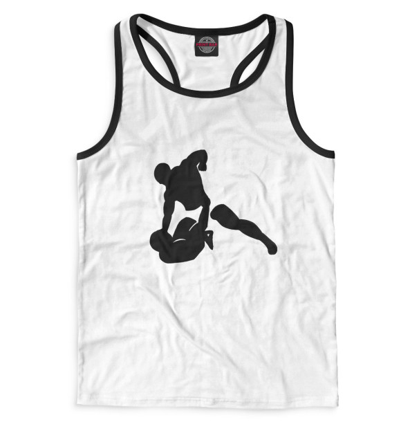 Мужская майка-борцовка с изображением MMA цвета Белый