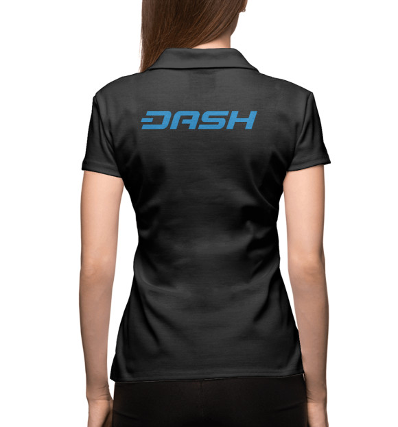 Женское поло с изображением DASH цвета Белый