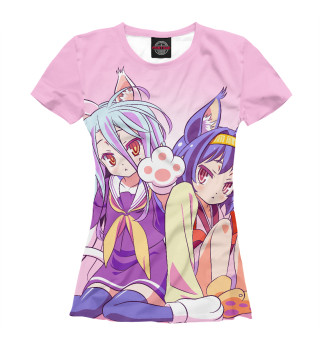 Футболка для девочек No Game No Life. Широ и Изуна