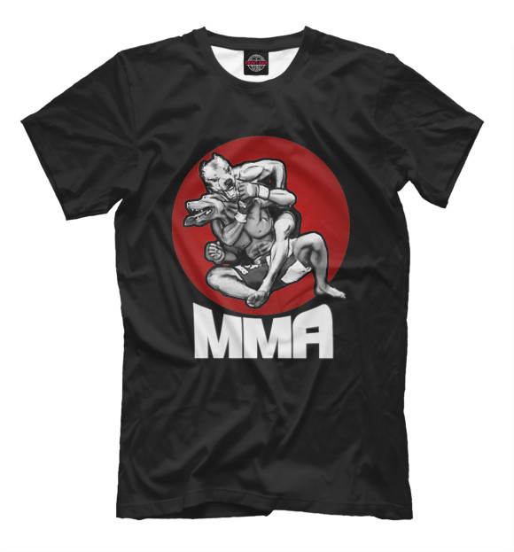 Мужская футболка с изображением MMA цвета Черный