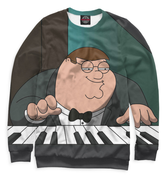 Мужской свитшот с притом Питер цвета Белый Мужской свитшот с изображением Питер цвета Белый