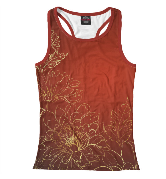 Женская майка-борцовка с изображением Шелк цвета Белый