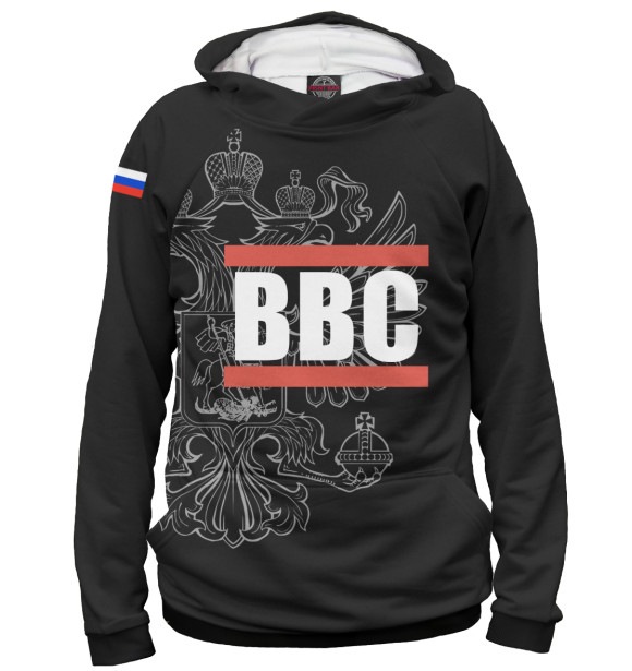 Мужское худи с изображением ВВС цвета Белый