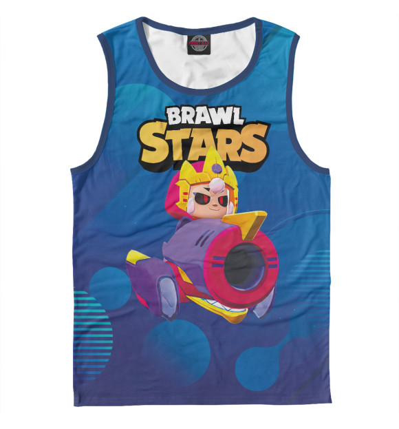 Майка для мальчика с притом BrawlStars Бонни \ Bonny цвета Белый Майка для мальчика с изображением BrawlStars Бонни \ Bonny цвета Белый