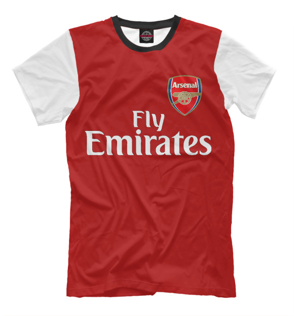 Мужская футболка с изображением FC Arsenal цвета Темно-бордовый
