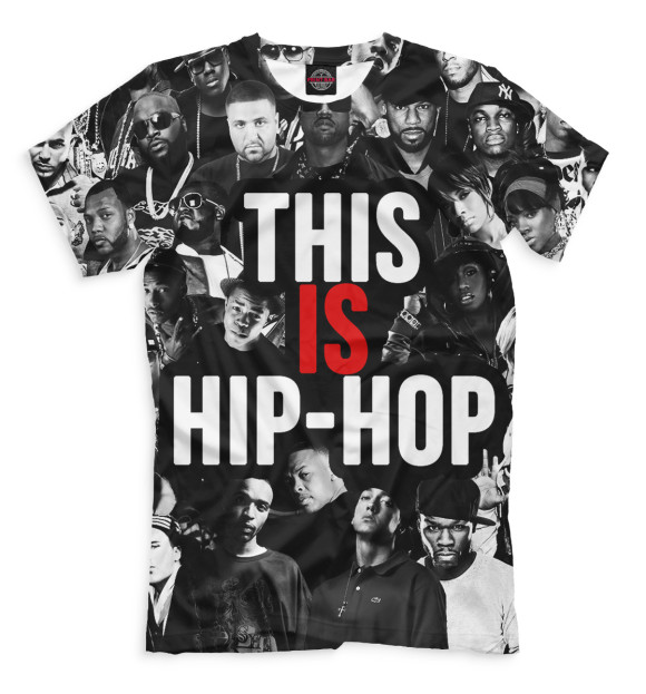 Мужская футболка с изображением This is Hip-Hop цвета Черный