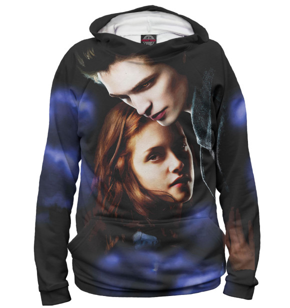 Мужское худи с изображением Сумерки цвета Белый