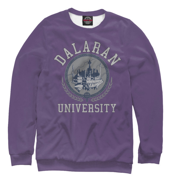 Мужской свитшот с изображением Университет Даларана цвета Белый