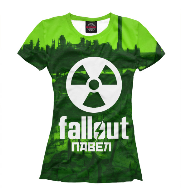 Футболка для девочек с изображением Fallout-Павел цвета Белый