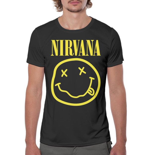 Мужская футболка с изображением Nirvana цвета Белый