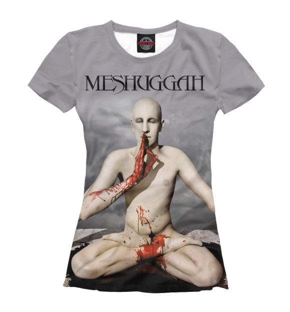 Женская футболка с изображением Meshuggah цвета Белый
