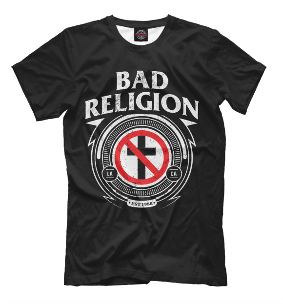 Футболка для мальчиков с изображением Bad Religion цвета Черный