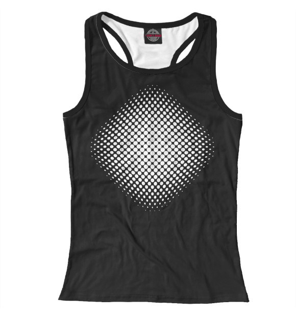 Женская майка-борцовка с изображением Гипноз цвета Белый