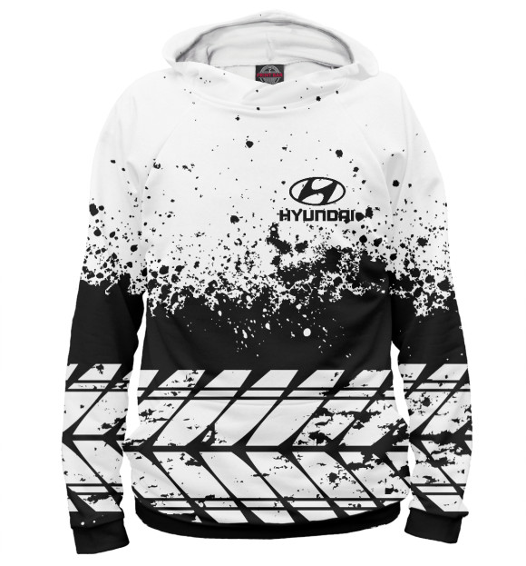 Женское худи с изображением HYUNDAI SPORT цвета Белый