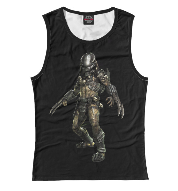 Майка для девочки с изображением Хищник цвета Белый