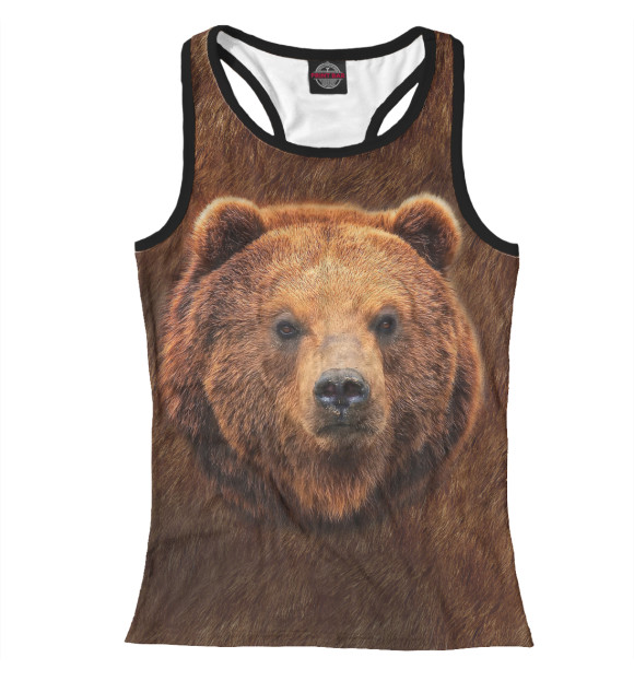 Женская майка-борцовка с изображением МедВед цвета Белый