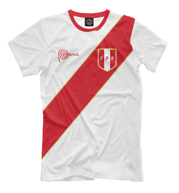 Мужская футболка с изображением Перу цвета Молочно-белый
