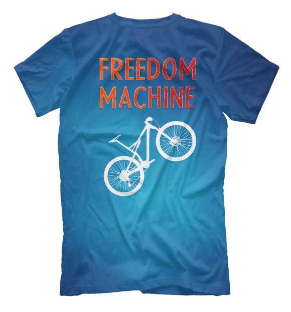 Мужская футболка с изображением Freedom Machine цвета Белый
