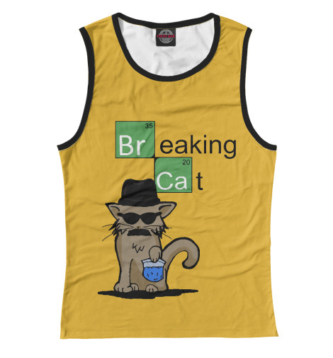 

Майки Print Bar, Белый, Breaking Cat