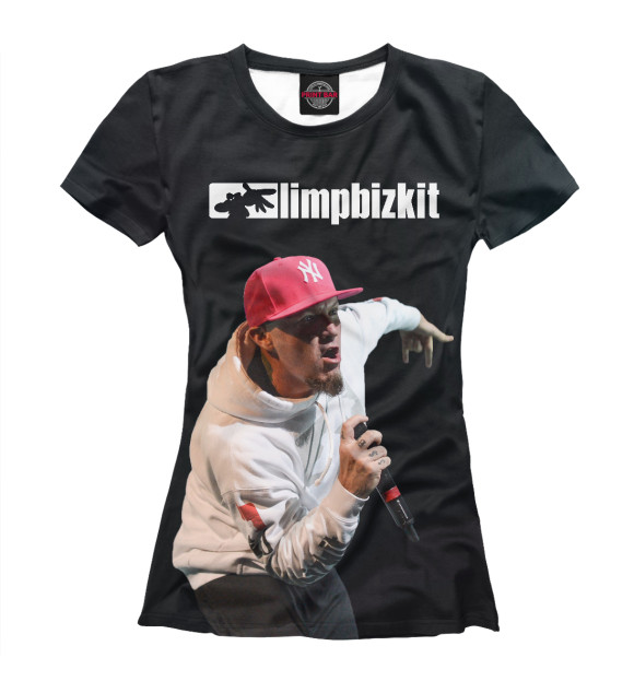 Женская футболка с изображением Limp Bizkit цвета Белый