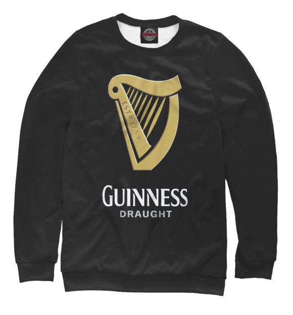 Свитшот для девочек с изображением Ирландия, Guinness цвета Белый