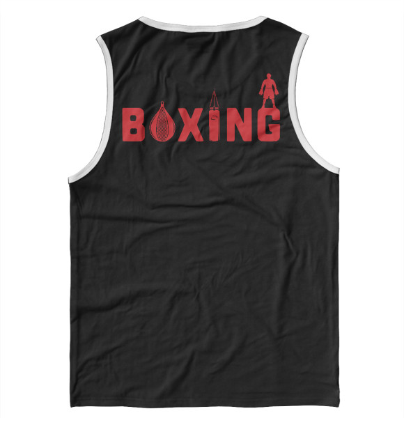 Майка для мальчика с изображением Бокс цвета Белый