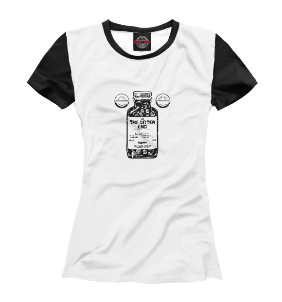 Женская футболка с изображением Bitter end цвета Белый