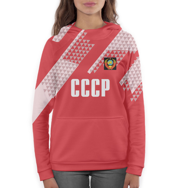 Женское худи с изображением Сборная СССР цвета Белый