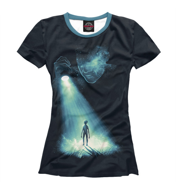 Женская футболка с изображением Space Observer цвета Белый