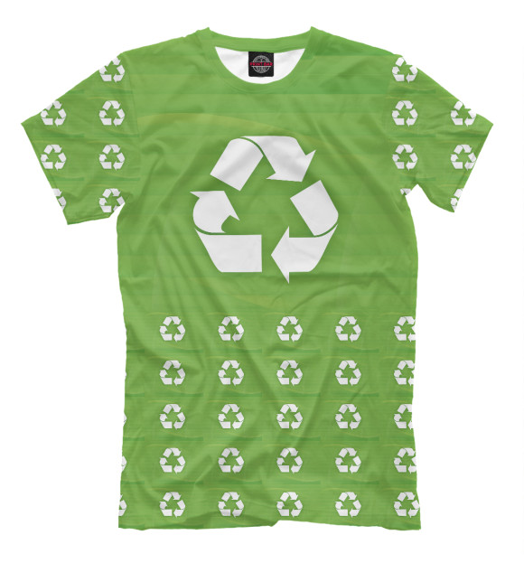 Мужская футболка с изображением Костюм эколога цвета Хаки