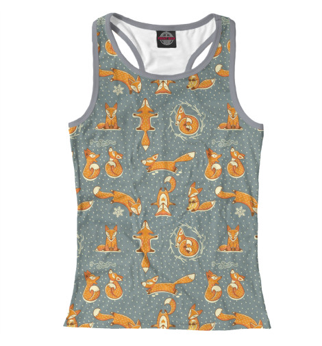 

Майки борцовки Print Bar, Белый, Снежные Лисы