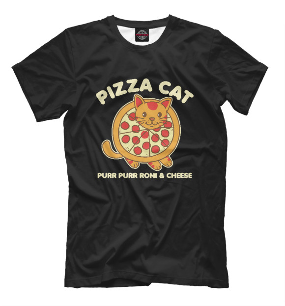 Футболка для мальчиков с изображением Pizza cat цвета Белый