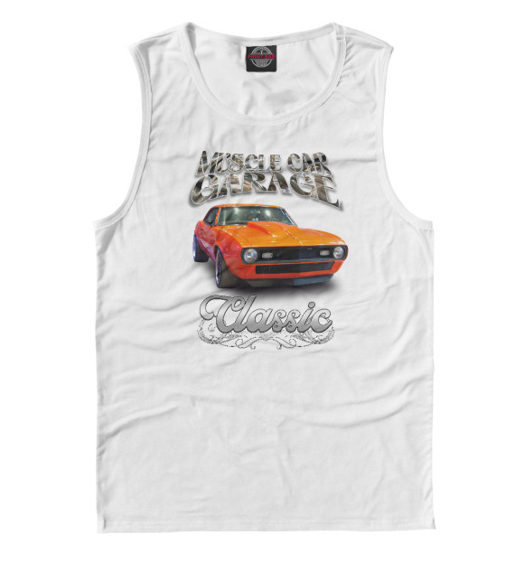 Майка для мальчика с изображением Muscle car на белом цвета Белый