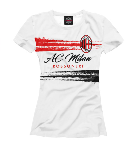 Женская футболка с изображением Милан цвета Белый