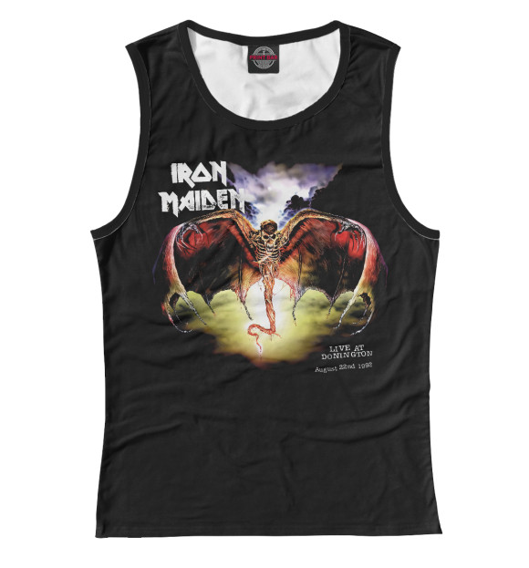 Женская майка с изображением Iron Maiden цвета Белый