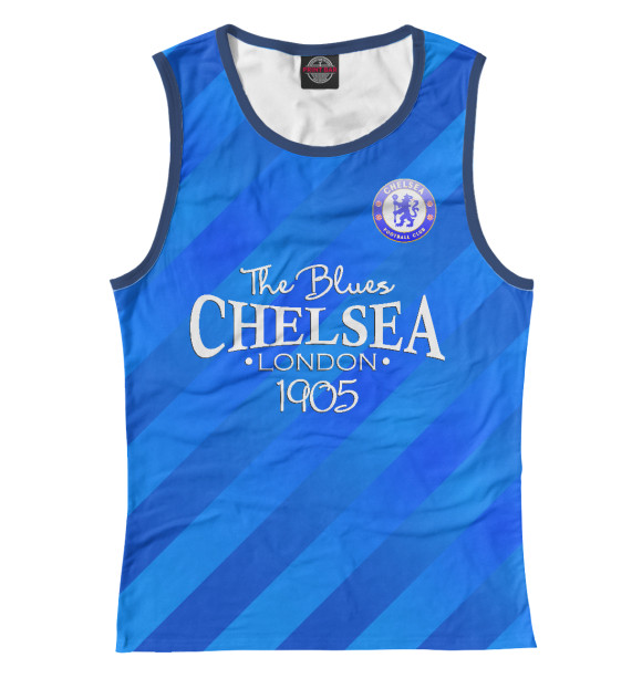Майка для девочки с изображением Chelsea-The Blues цвета Белый