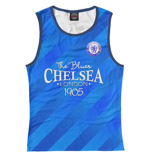 Женская майка с изображением Chelsea-The Blues цвета Белый