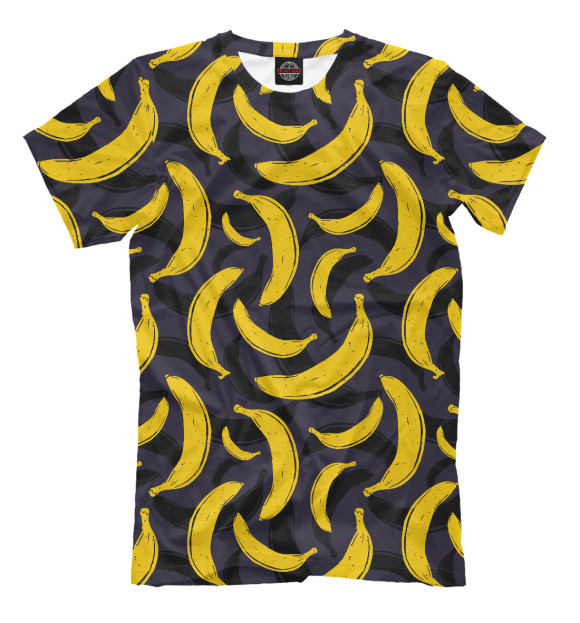 Мужская футболка с изображением Бананы цвета Молочно-белый
