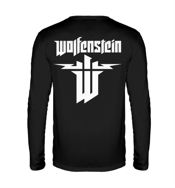 Мужской лонгслив с изображением Wolfenstein цвета Белый