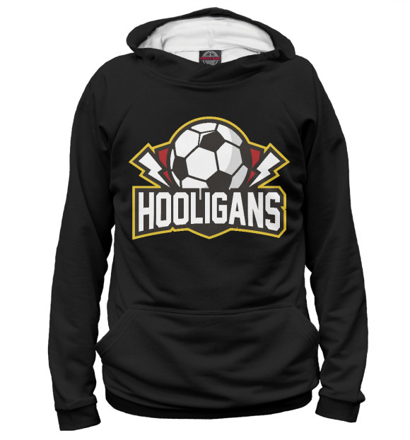 Женское худи с изображением Football Hooligans цвета Белый