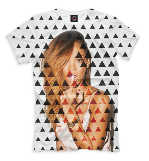 Футболка для мальчиков с изображением Rihanna цвета Молочно-белый